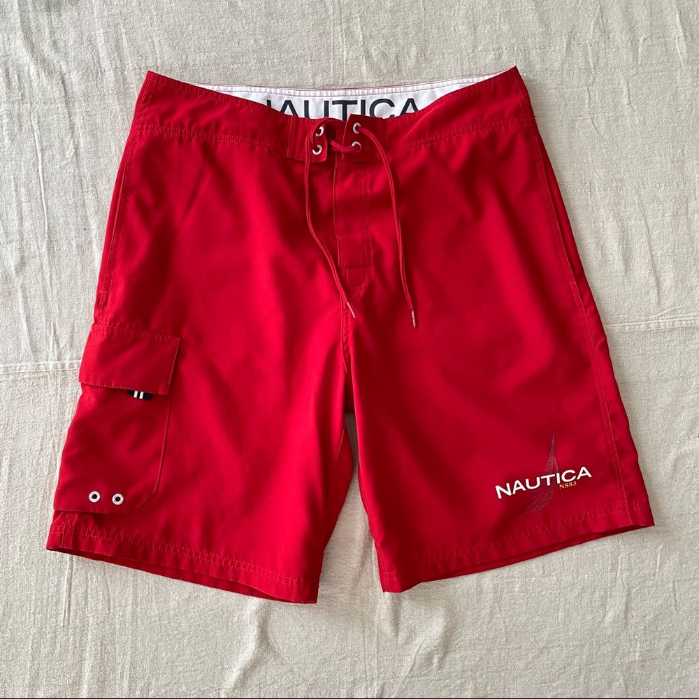 NAUTICA red swim trunks